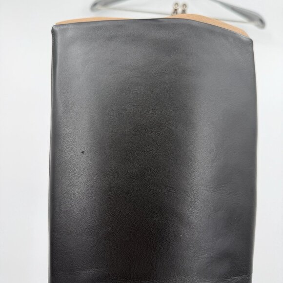 Everlane The Knee-High Banana Heel Boot in Black Leather sz 7 Women's Pull-on - Picture 7 of 9